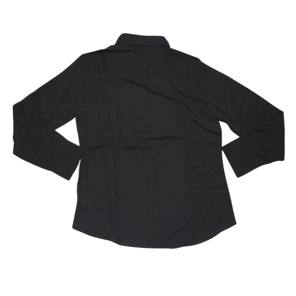 Express Women's Long Sleeve Button-up Black Shirt NWT Size M - Picture 3 of 4